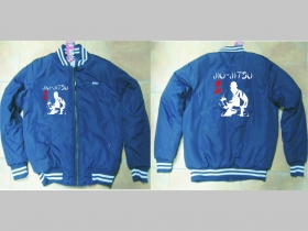 JIU - JITSU modrobiela pánska zimná bunda s obojstranným logom, materiál 100%polyester (obmedzené skladové zásoby!!!!)